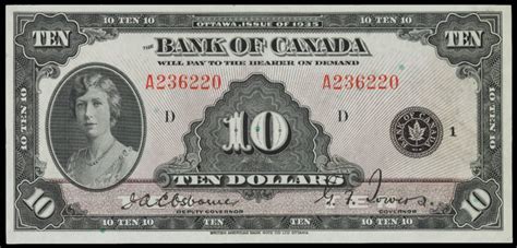Value Of 1935 Bill From The Bank Of Canada Canadian Currency