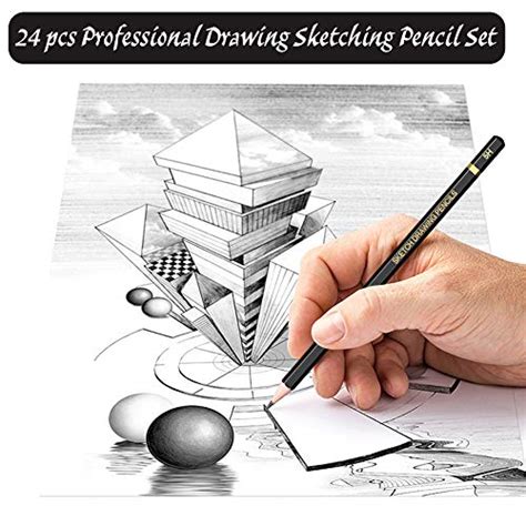 Mincho Professional Sketch Drawing Pencil Set 24 Piece Artist Pencils
