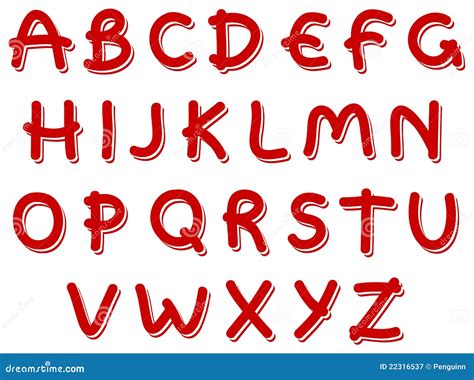 Red Alphabet Stock Vector Illustration Of Symbol Typography 22316537