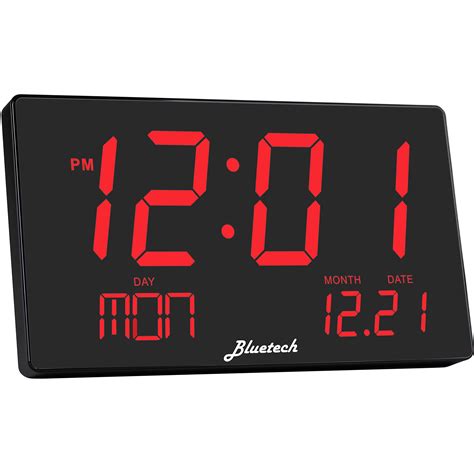 Bluetech Oversized Led Digital Clock Extra Large Display Easy To Read 3 Inch Digits Sleek