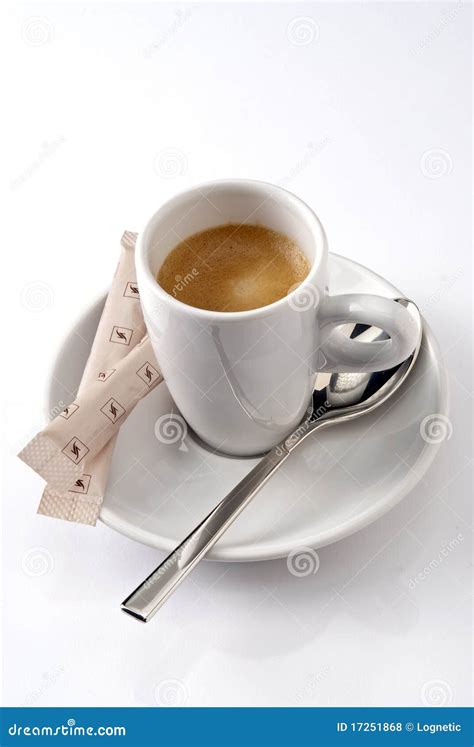 Coffee With Spoon Stock Photo Image Of Beverage Isolated 17251868