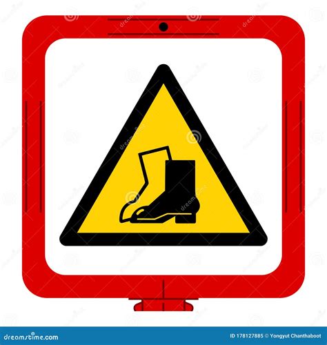 Warning Wear Foot Protection Symbol Signvector Illustration Isolated