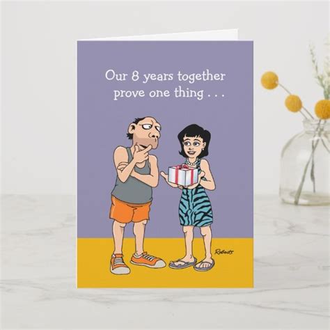 8th Anniversary Love Is Card Zazzle Com Wedding Anniversary