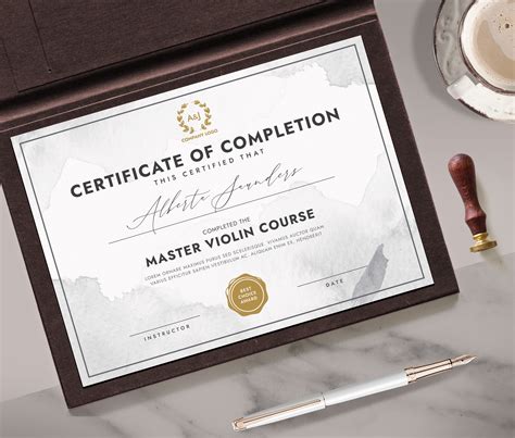 Certificate Template C001 | Creative Photoshop Templates ~ Creative Market