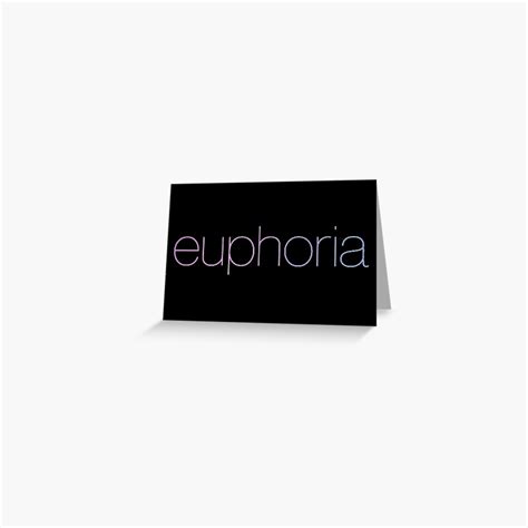 Euphoria Logo Greeting Card For Sale By Bibleandabeer Redbubble