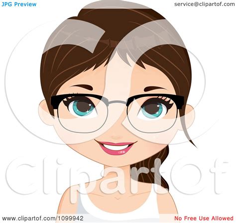 Girl Glassess Clip Art Library