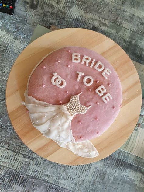 Cake Bride To Be Cake Bridal Bachelorette Cake Simple Cake Designs
