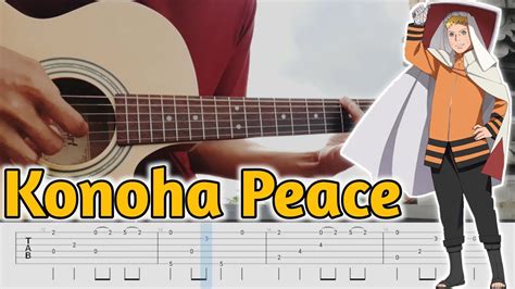 Naruto Konoha Peace Fingerstyle Guitar Cover Tab Tutorial Acordes