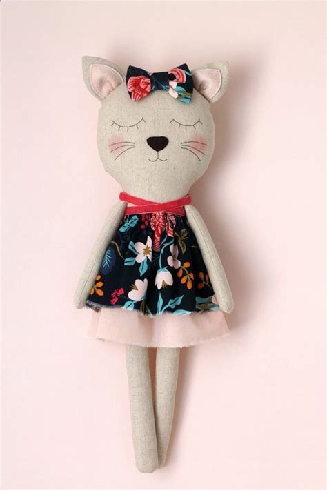 Handmade Cat Doll Rag Doll Stuffed Cat Animal Birthday T For