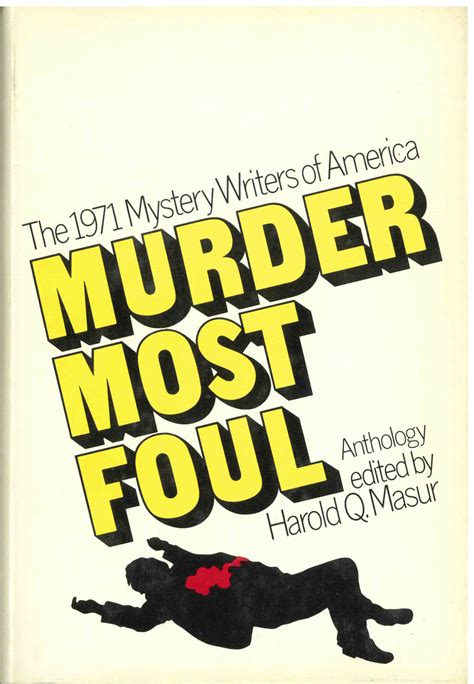 Murder Most Foul Mystery Writers Of America