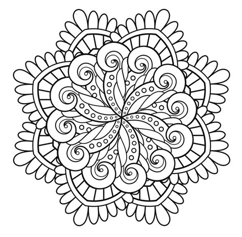 Mandala Facile Geometrique Coloriage Mandalas Coloriages Pour Enfants Images