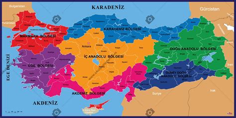 Türkiye Coğrafi Bölgeler Haritası okulposterleri com