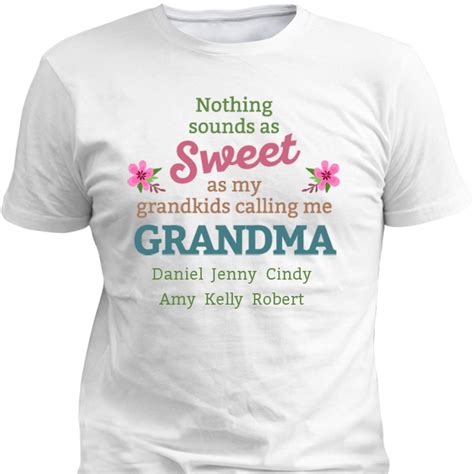 Sweetest Grandma Personalized Custom Printed T Shirts T Shirts Hoodies