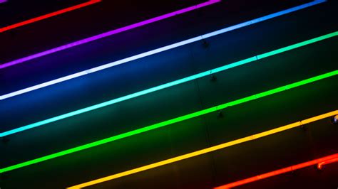 Download Wallpaper 2560x1440 Lines Neon Colorful Light