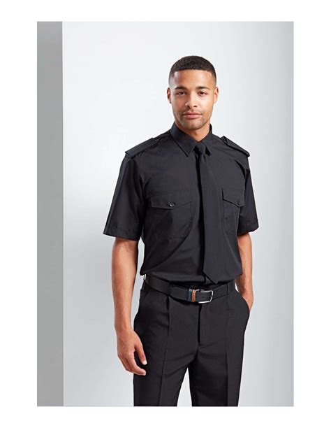 Premier Mens Short Sleeve Pilot Shirt