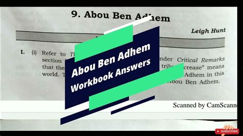 Abou Ben Adhem Poem Workbook Answers Icse Class 10 Books