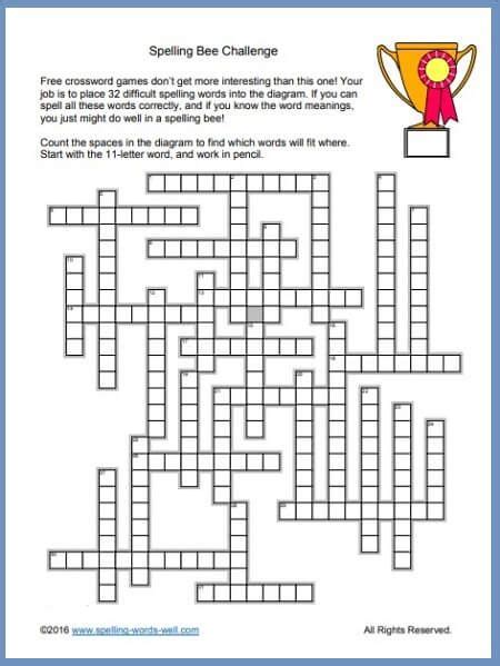 The last time there were fewer answers than this was on june 21, 2021. Free Crossword Games to Challenge You! | Spelling games ...