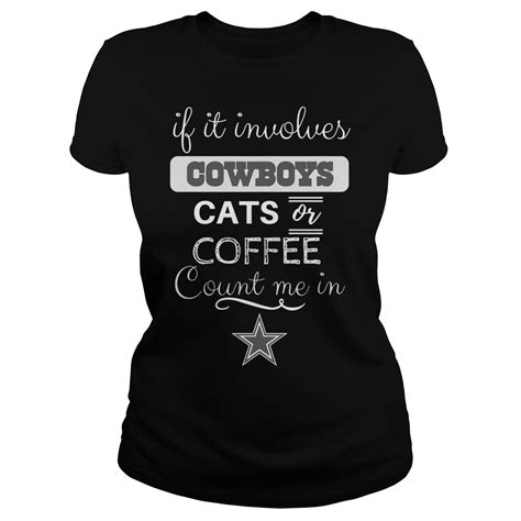If It Invovles Cowboys And Cats Dallas Cowboys Shirt Kutee Boutique