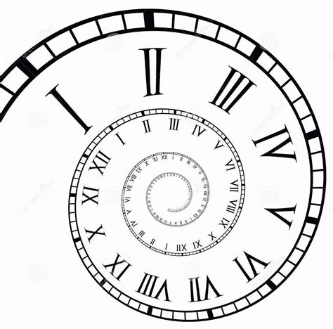 Create your own clock with our plain roman numeral clock face. Spiral Roman Numeral Clock | Dibujo reloj de bolsillo ...