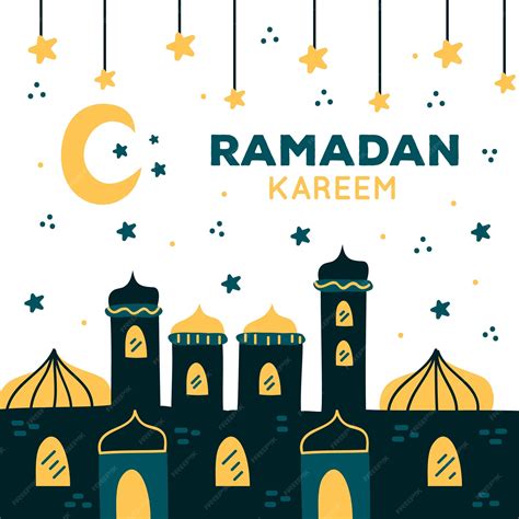 Free Vector Ramadan Drawing Concept