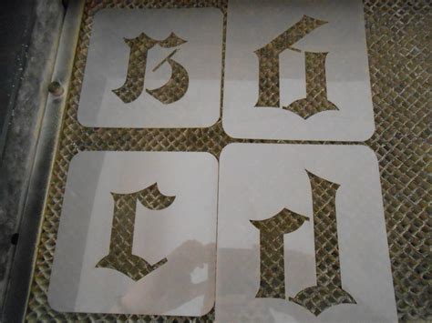 Old English Lowercase 3 Inch Stencil Set Etsy