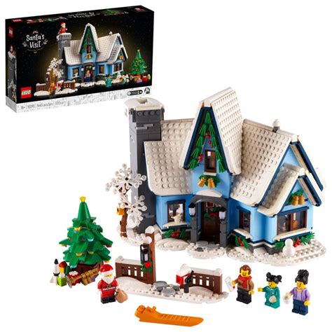 Lego Icons Santas Visit 10293 Christmas House Model Building Set For