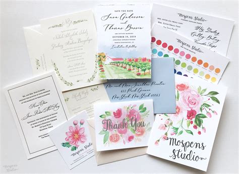 Sample Wedding Invitations Mospens Studio