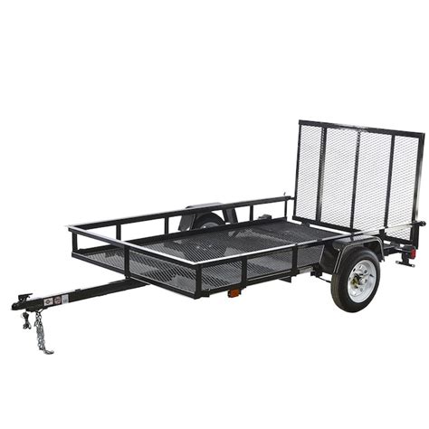 Carry On Trailer 5 Ft X 8 Ft Wire Mesh Utility Trailer With Ramp Gate