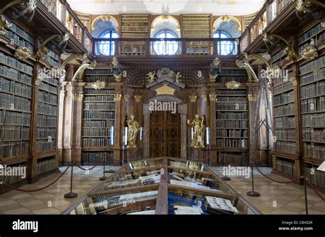 Melk Abbey Library Austria Stock Photo Alamy