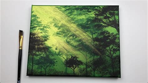 Glowing Forest Acrylic Painting For Beginners Step By Step Easy Youtube