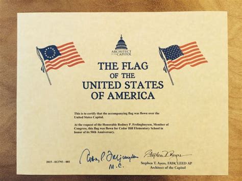 Flag flown certificate template flag flying certificate templates …. Montville school gets special U.S. flag