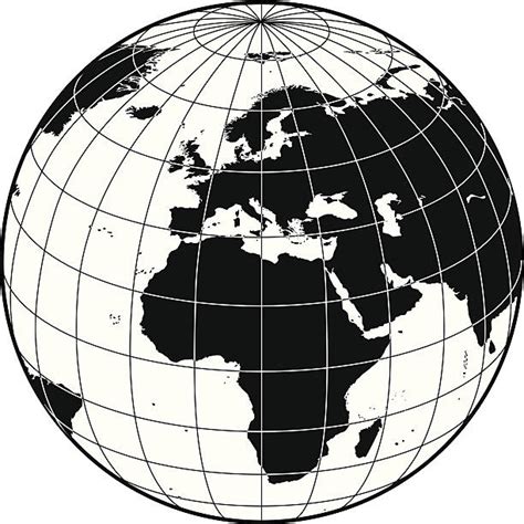 Best Planet Globe Black And White Earth Illustrations Royalty Free