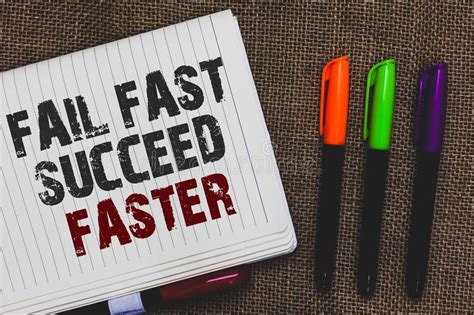 Text Sign Showing Fail Fast Succeed Faster Conceptual Photo Dont Give
