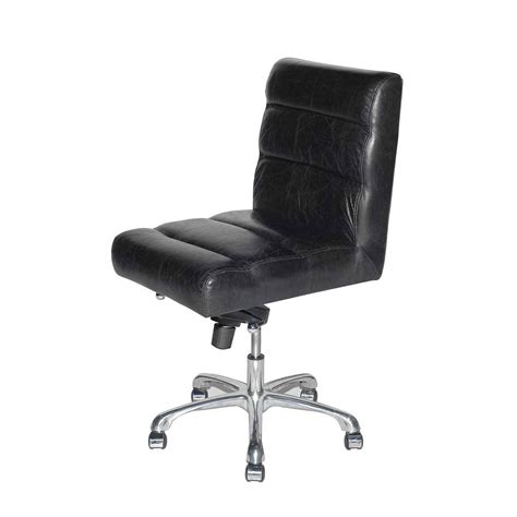 Small office chair leather task computer desk swivel executive adjustable study. Leather Desk Chair Furniture