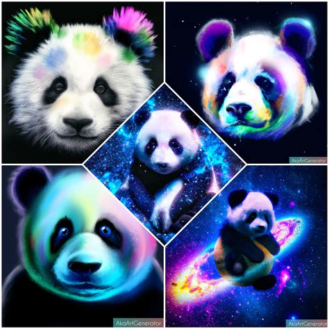Artstation Cosmic Pandas 🐼 🌌 🌠 🍃