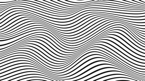 Wave Of Optical Illusion Abstract Black And White Illustrations Stock