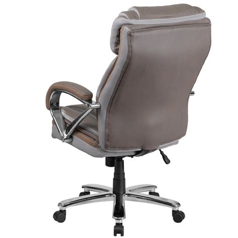 Big And Tall 500 Lb Rated Taupe Leathersoft Executive Swivel Ergonomic