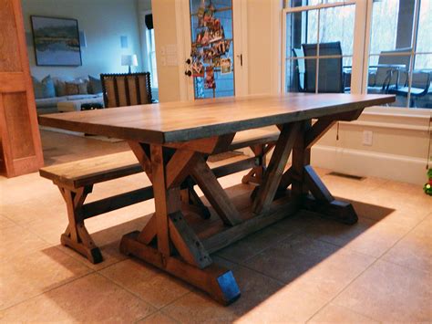 This italian trestle table can comfortably seat 8 people or bring in a bench and seat more in a casual setting. Chavers X base rustic trestle table