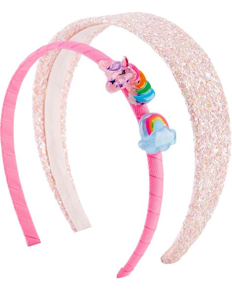 2 Pack Rainbow Unicorn Headbands