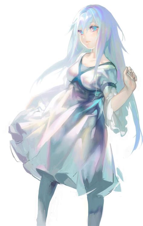 1girl Aoin Blue Eyes Borrowed Character Dress Highres Lips Long Hair