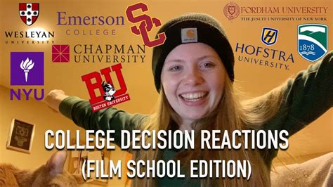 Reacting To My Brutal College Decisions 2020 Usc Nyu Bu Other Film Schools Youtube