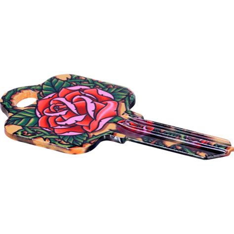 Achilles Ink Roses Key Blank Schlage68 Sc1 Boutique Keys