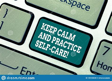 Writing Note Showing Keep Calm And Practice Self Care