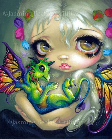 Darling Dragonling Iv Baby Dragon Fairy Art Print By Jasmine