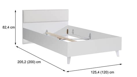 Einzelbett mit rollrost 120×200 massivholz kiefer bettgestell. Bett YERODIN Jugendbett in weiß mit LED-Beinen 120x200
