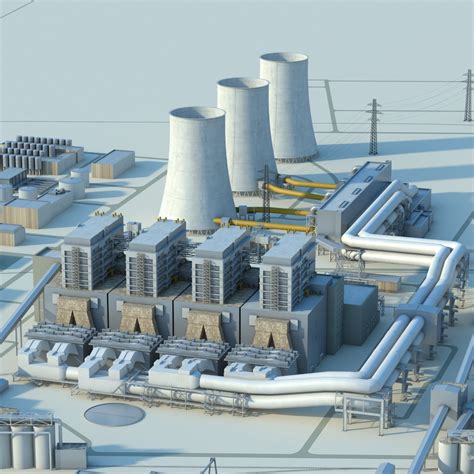 Power Plant 3d Model Architecture ~ Creative Market