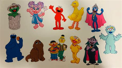 Sesame Street Faces Cutouts