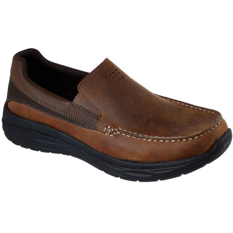 Lyst Skechers Harsen Ortego Mens Casual Slip On Leather Loafers In