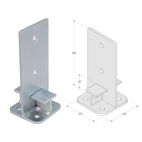 Heavy Duty Galvanised Internal Bolt Down Pergola Post Support Tg