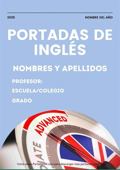Portada De Inglés Formal Para Trabajos Word ️